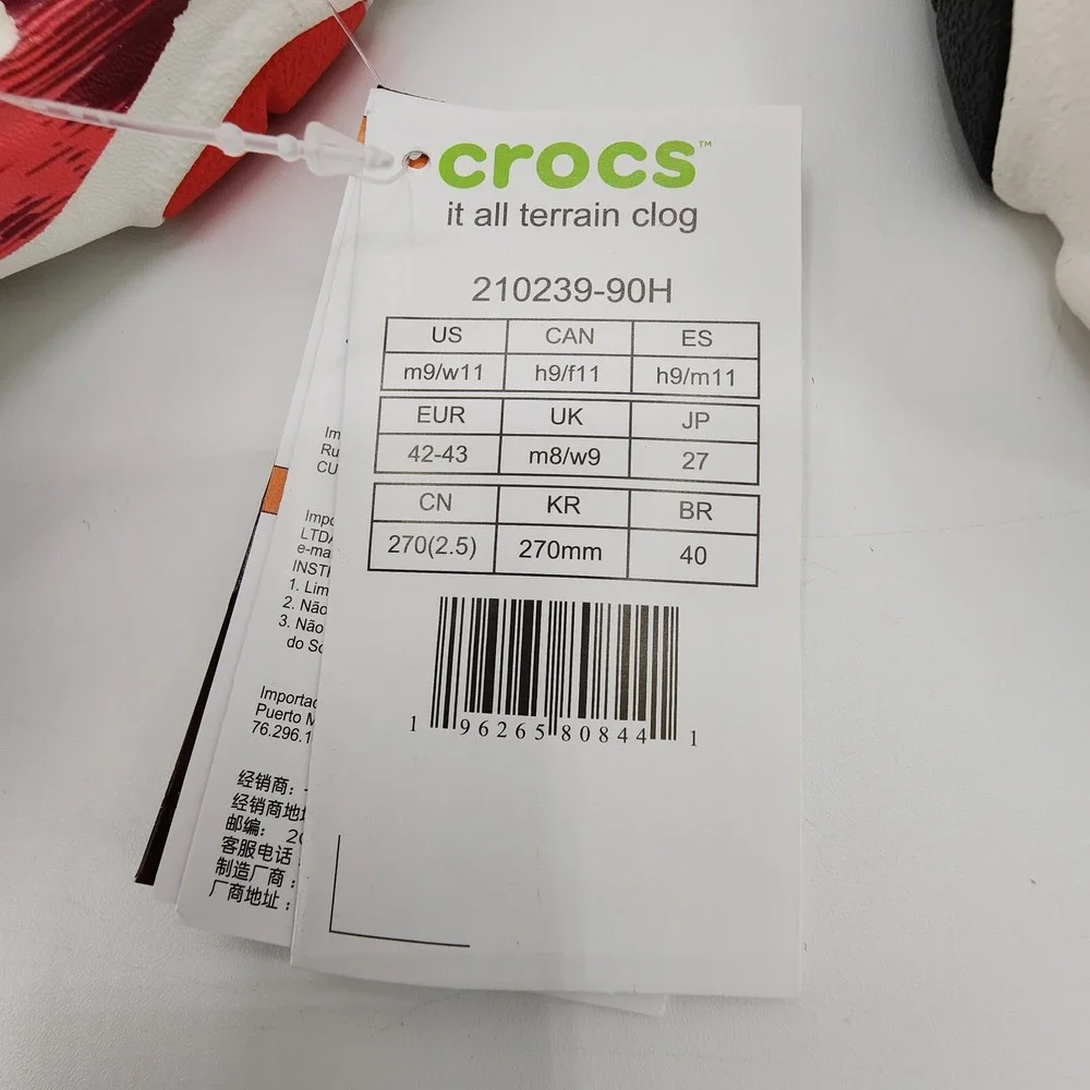 Crocs IT Movie All-Terrain Clog Horror Pack Pennywise Mens 9‎ /Womens 11 NEW